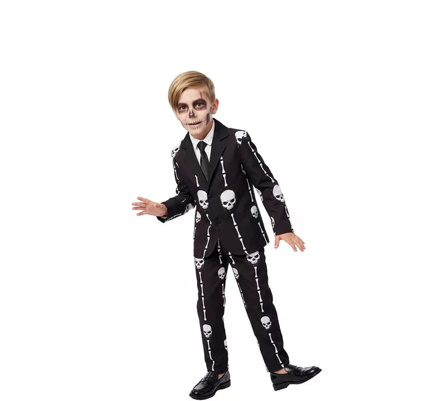 Translation missing: it.Traje Divertido negro Calaveras y Huesos para niño