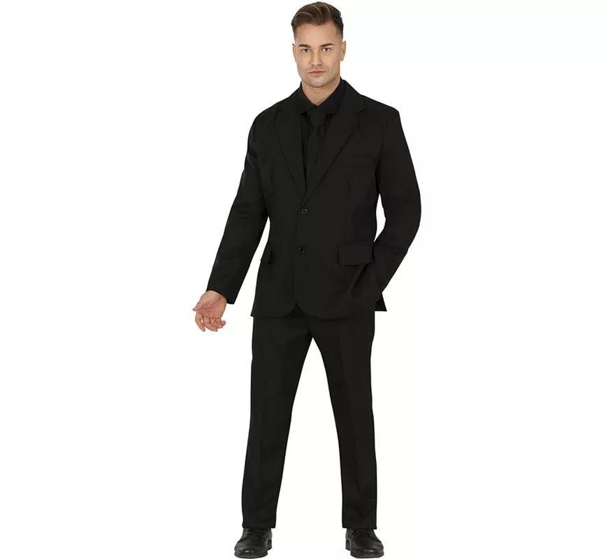Translation missing: it.Traje Divertido negro mate para hombre