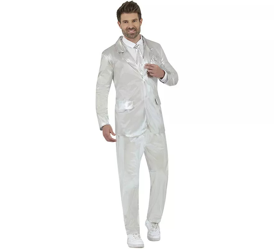 Translation missing: it.Traje Divertido plateado para hombre