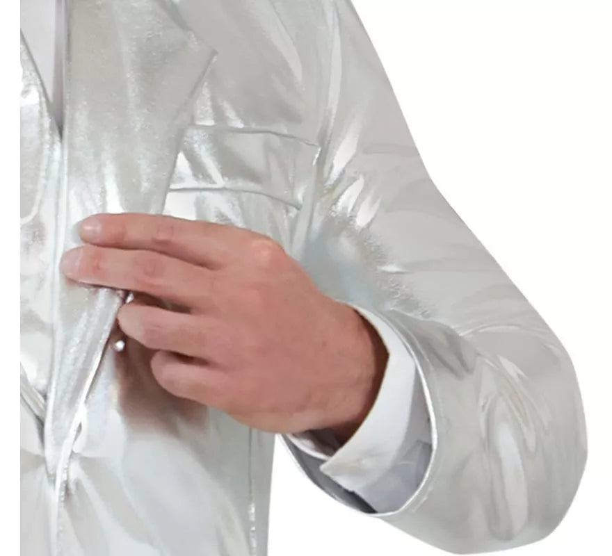 Translation missing: es.Traje Divertido plateado para hombre