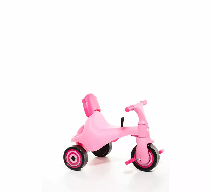 Triciclo infantil rosa con Bandeja y Palo