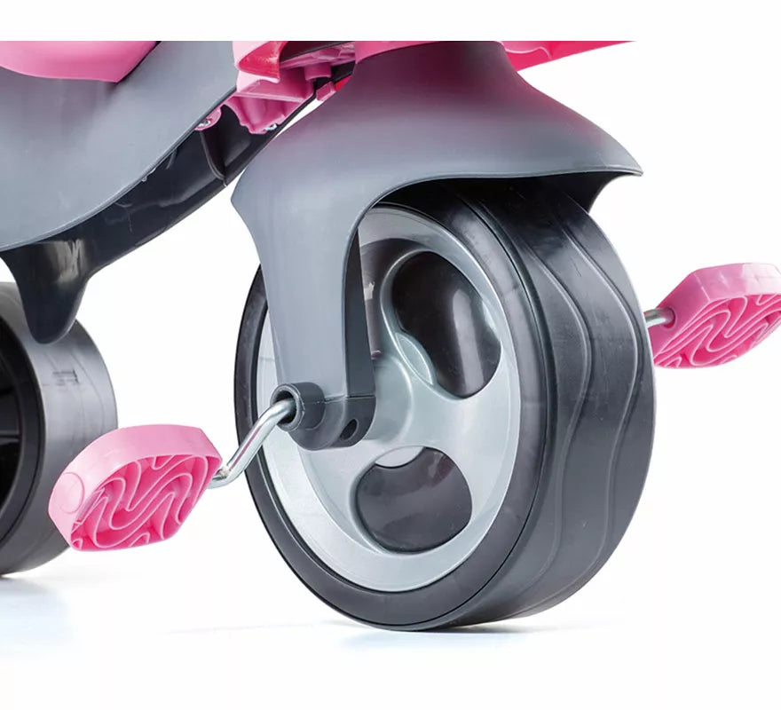 Translation missing: it.Triciclo infantil rosa con Ruedas de Goma, Cinturón y Bolsa