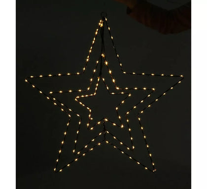 Triple Estrella Metálica 142 Led