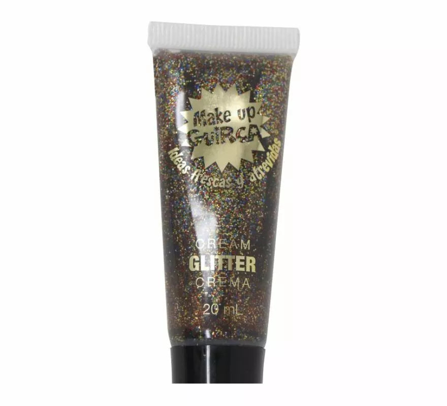 Tubo maquillaje en crema glitter 20 ml en varios colores