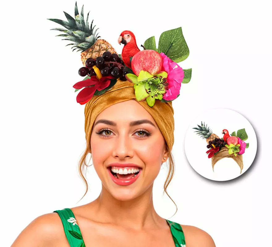 Translation missing: it.Turbante de Rumbera dorado con Frutas