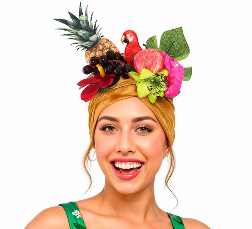 Translation missing: it.Turbante de Rumbera dorado con Frutas