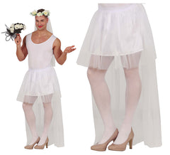 Tutù da sposa bianco da 80 cm
