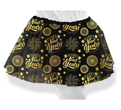 Tutù nero e oro per bambini, 30 cm, Happy New Year