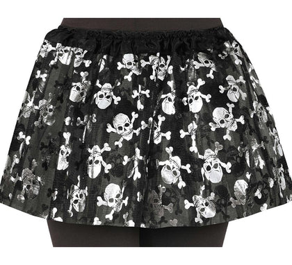 Tutú negro de Pirata con calaveras de Infantil 30 cm
