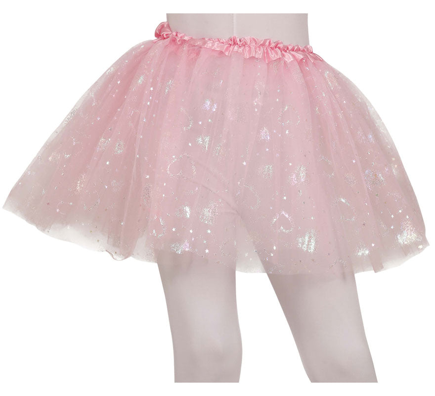 Translation missing: it.Tutú rosa con Corazones de 30 cm infantil