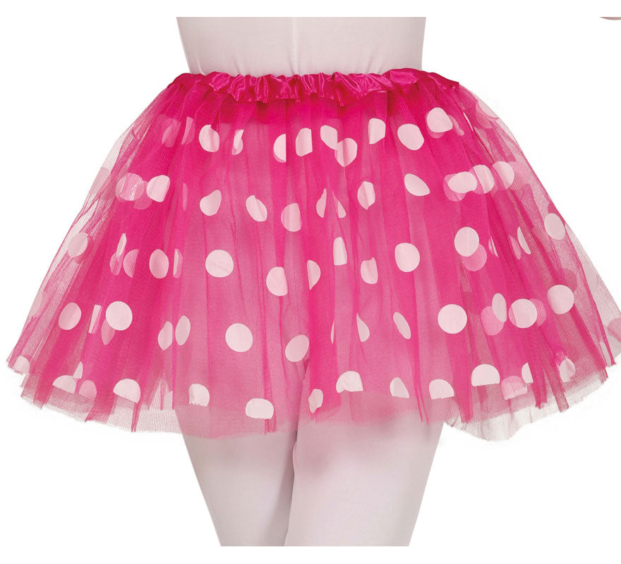 Translation missing: it.Tutú rosa con Topos de 30 cm infantil