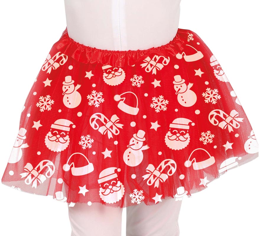 Translation missing: it.Tutú Santa Claus rojo infantil de 30 cm