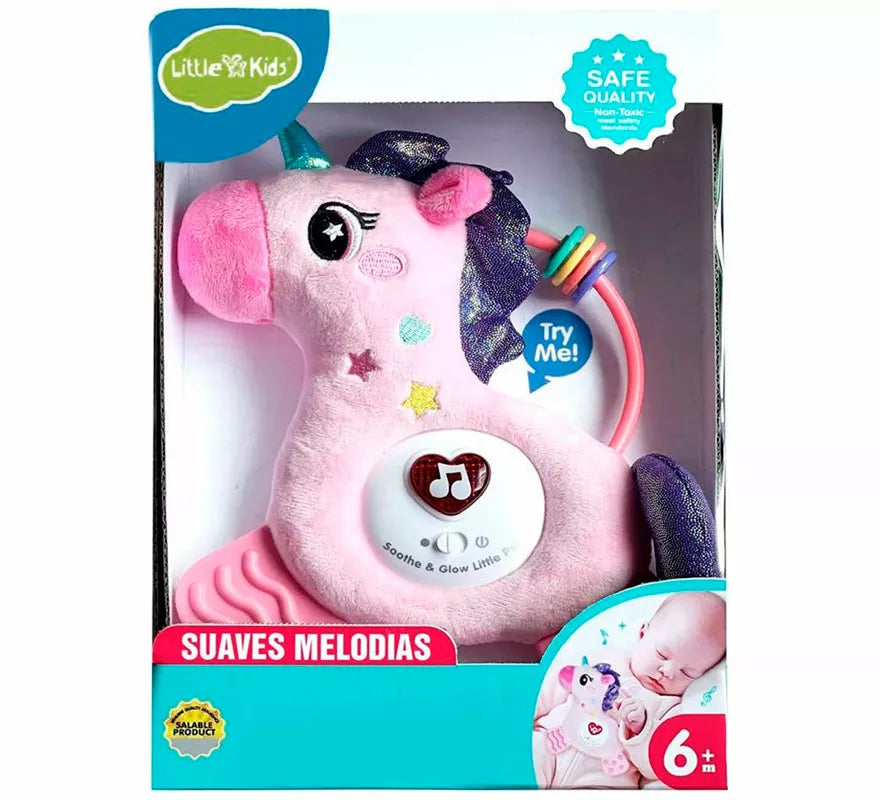 Translation missing: it.Unicornio Musical rosa con Luz y Sonido de 24 cm