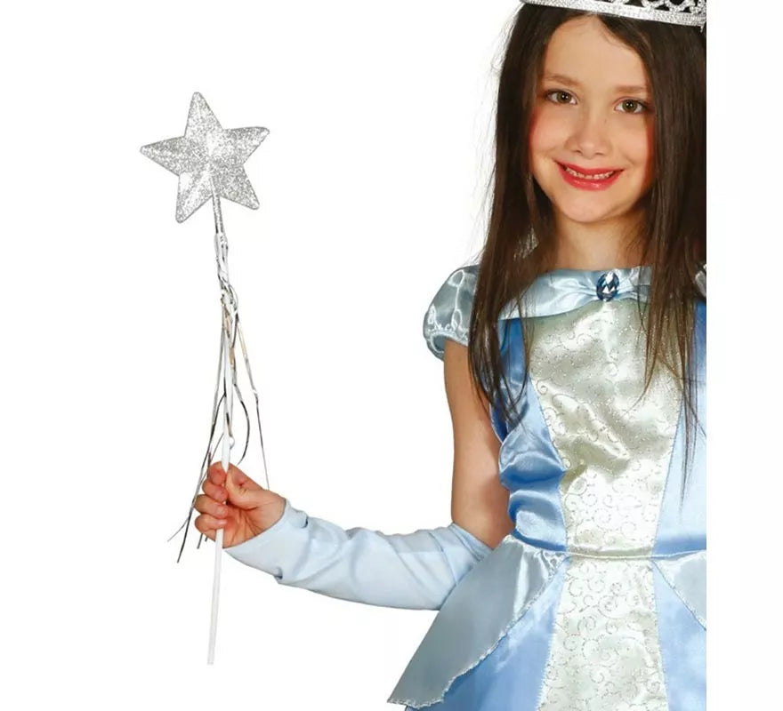 Varita Hada plata 53 cm.