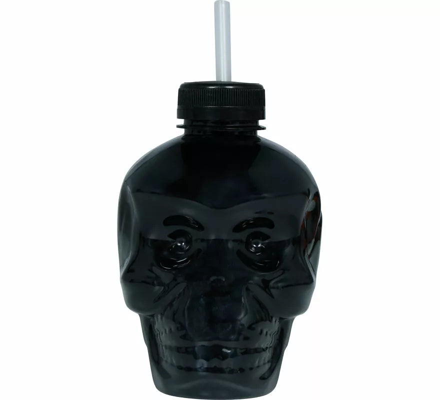 Vaso Calavera con Pajita de 14 cm