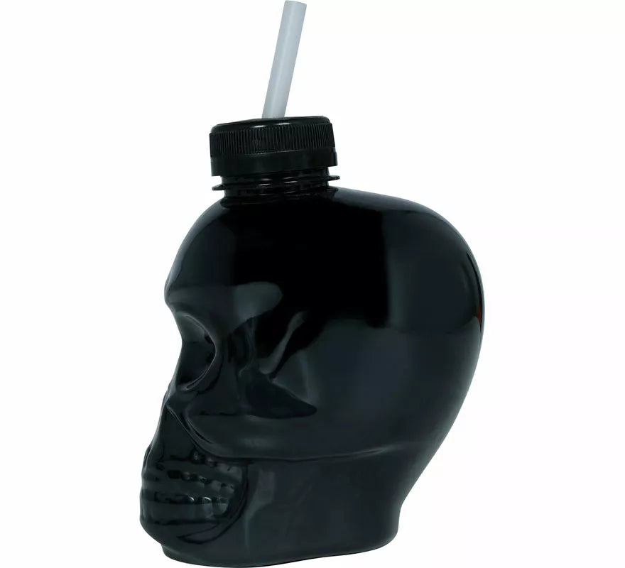 Vaso Calavera con Pajita de 14 cm