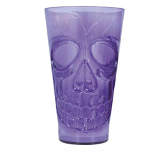 Vaso Calavera lila de 9x15 cm