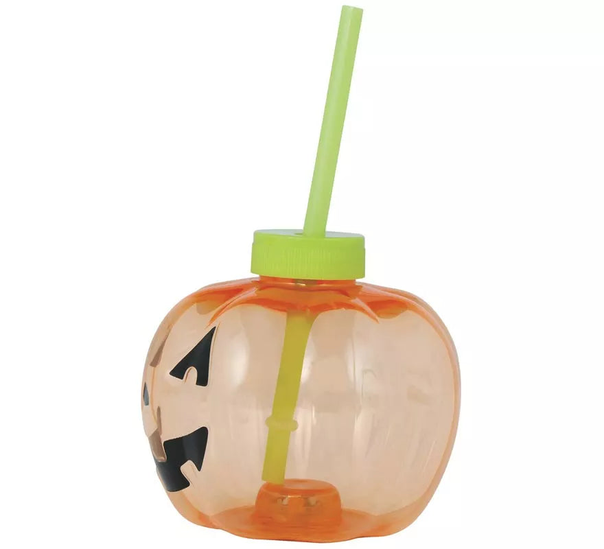 Translation missing: it.Vaso con Pajita Calabaza con iluminación LED de 17 cm