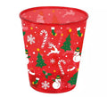 Vaso de Figuras Navideñas rojo de plástico de 10 cm