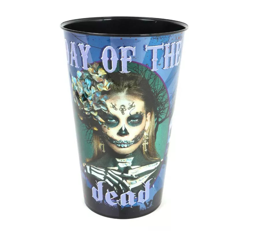 Translation missing: it.Vaso Día de la Muerte de plástico de 10,5x7,5x18 cm
