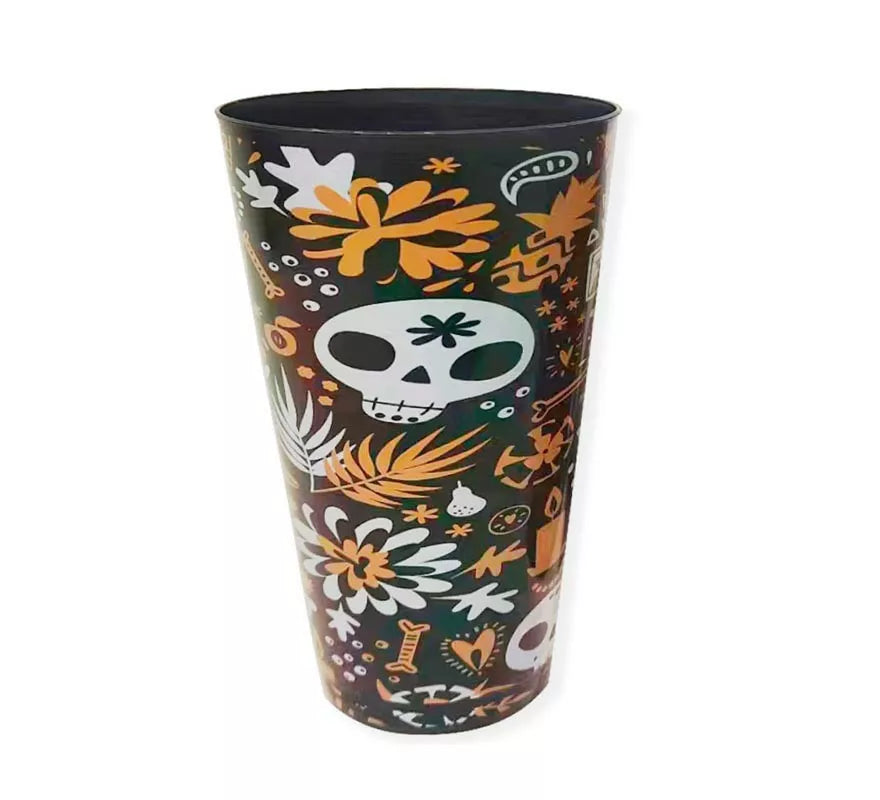 Translation missing: it.Vaso Día de los Muertos de plástico de 8,5x5,5x13,5 cm