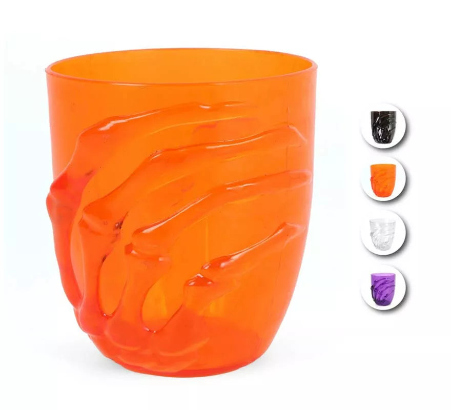Translation missing: it.Vaso Mano esqueleto en surtido de colores de 450 ml