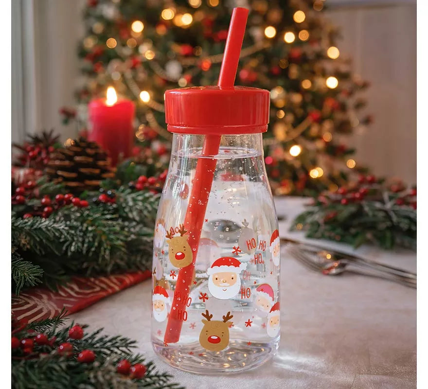 Translation missing: it.Vaso Navideño con Pajita de PVC de 15 cm