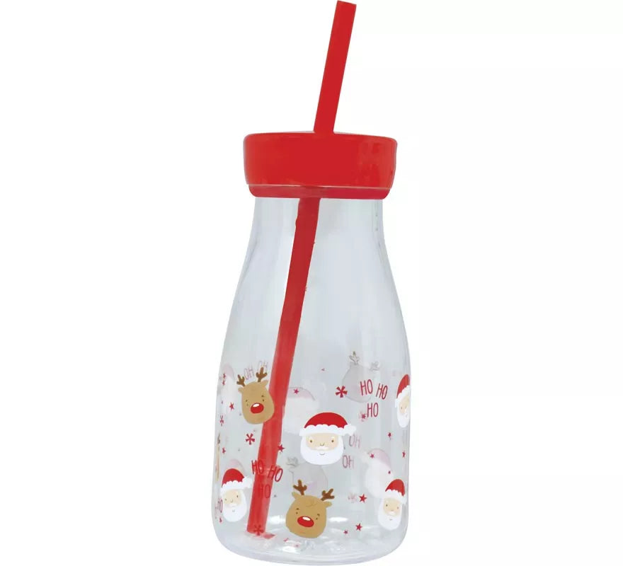 Translation missing: it.Vaso Navideño con Pajita de PVC de 15 cm