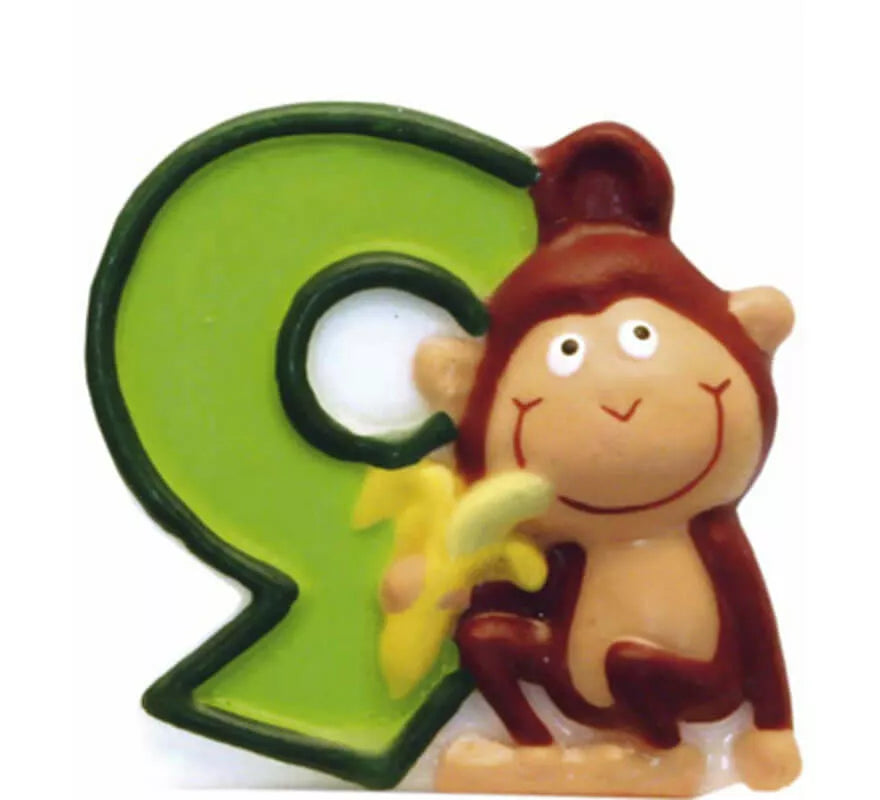 Translation missing: es.Vela de Animal del Safari con el número 9
