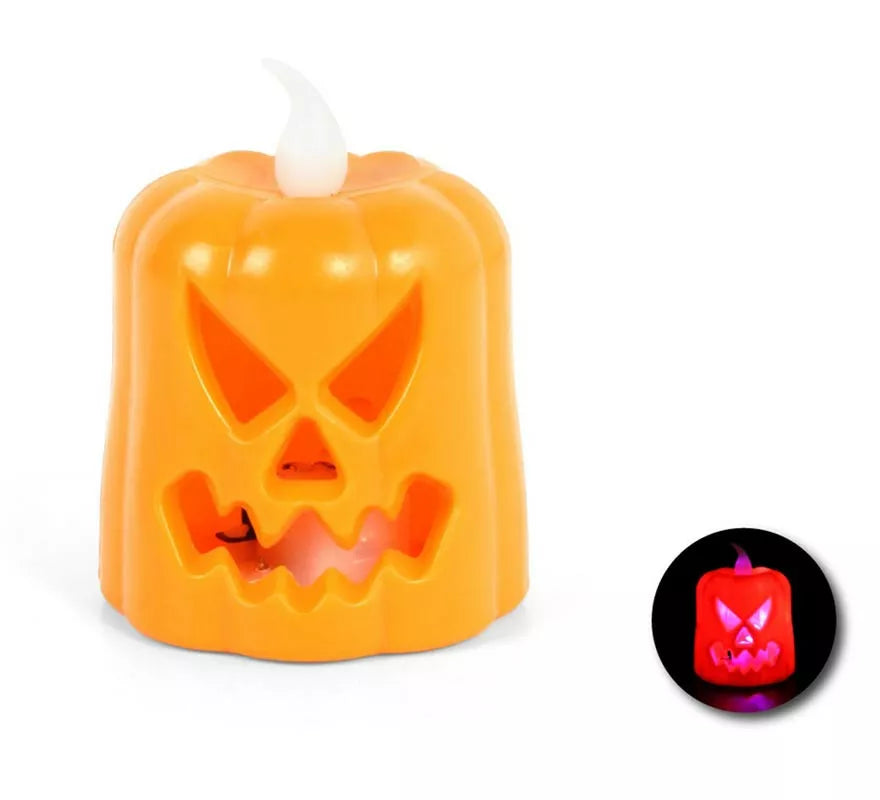 Translation missing: it.Vela de Calabaza tenebrosa con luz