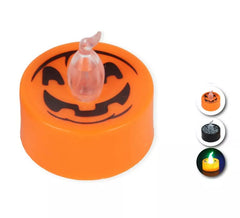 Candela Halloween con luce nei modelli assortiti 4x3,7 cm