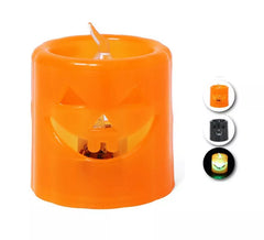 Candela Halloween con luce in colori assortiti da 5x45 cm