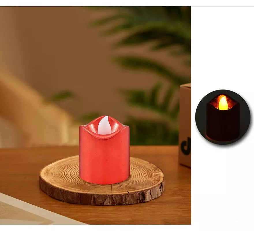 Vela Metalizada rojo de 4 cm