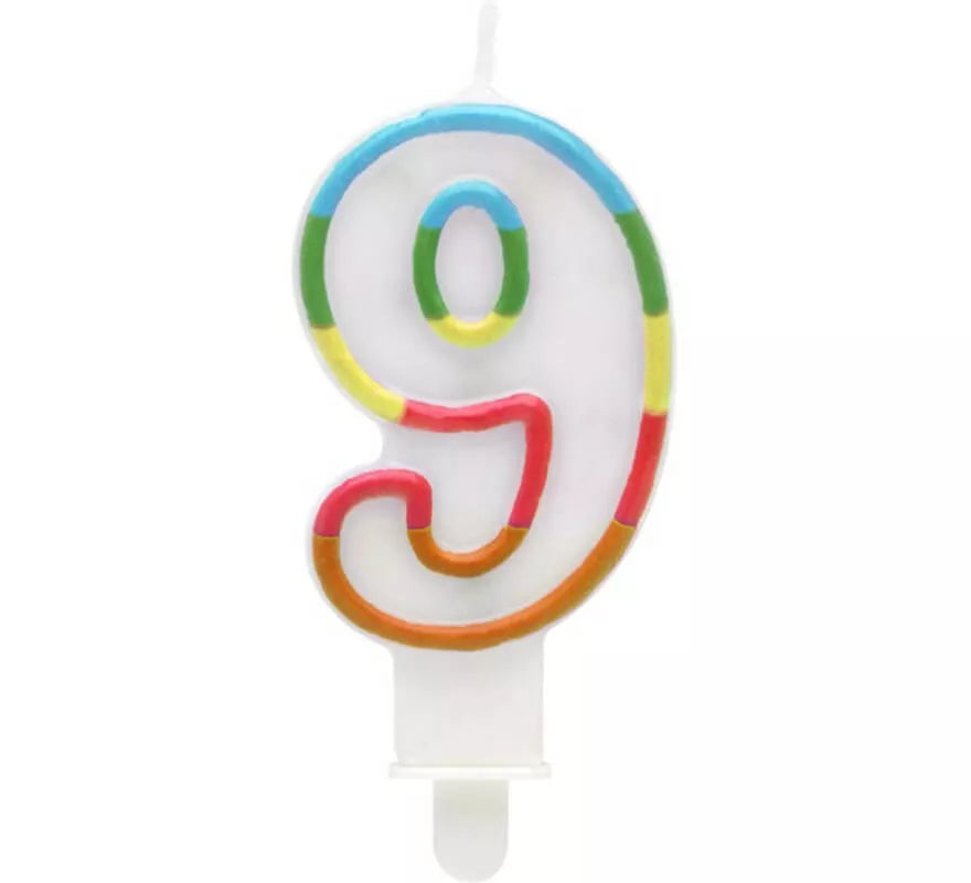 Translation missing: es.Vela Nº 9 con Multicolor