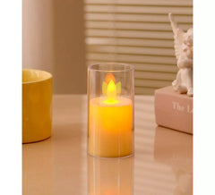 Candela oscillante paralume bianco da 10 cm