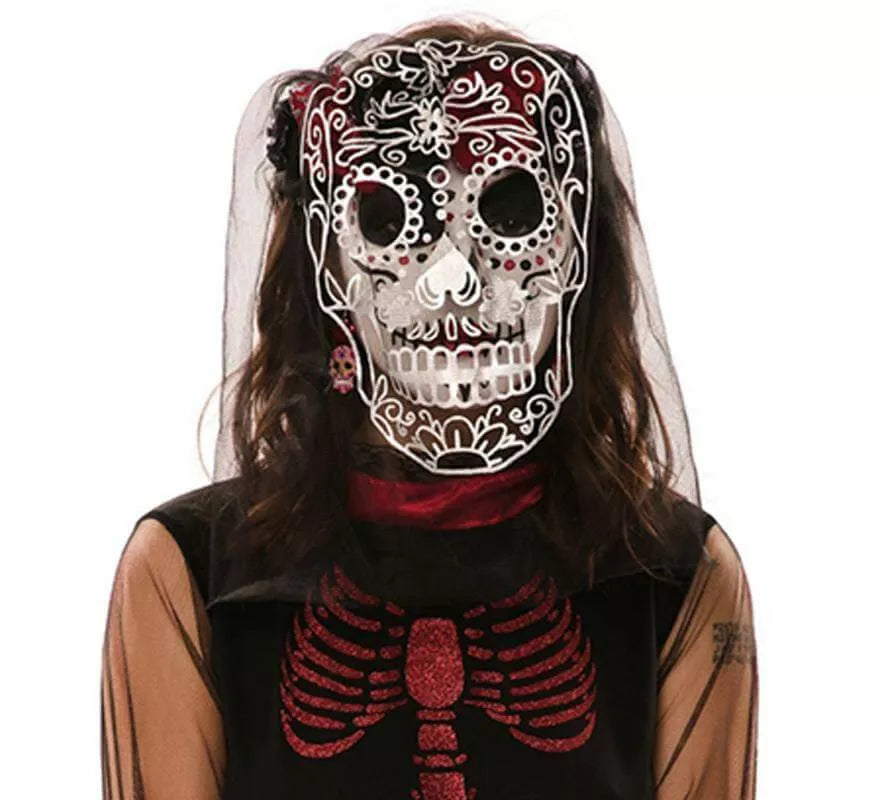 Translation missing: es.Velo con Calavera del Día de los Muertos