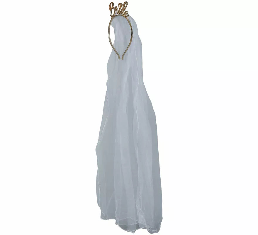 Translation missing: it.Velo de Novia blanco con Diadema Bride