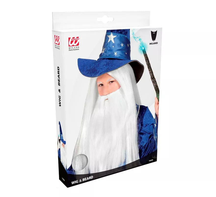 Translation missing: it.Peluca con Barba blanca infantil de Mago o Druida