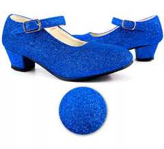 Scarpa Sevillana con tacco Blue Glitter nei numeri dal 22 al 41