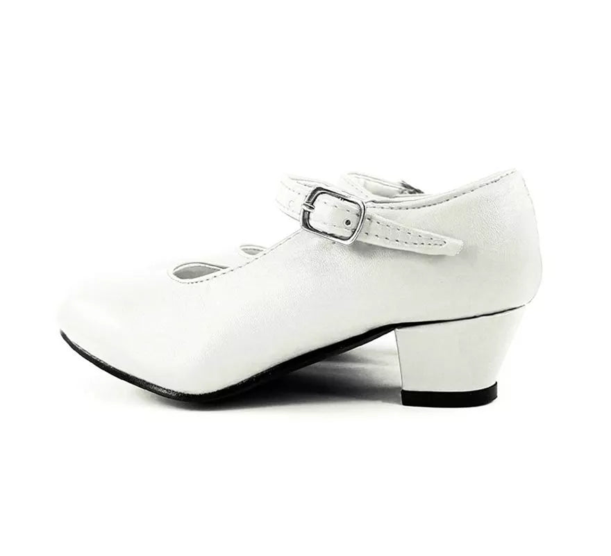 Translation missing: it.Zapato Sevillana con tacón Blanco en números del 22 al 41