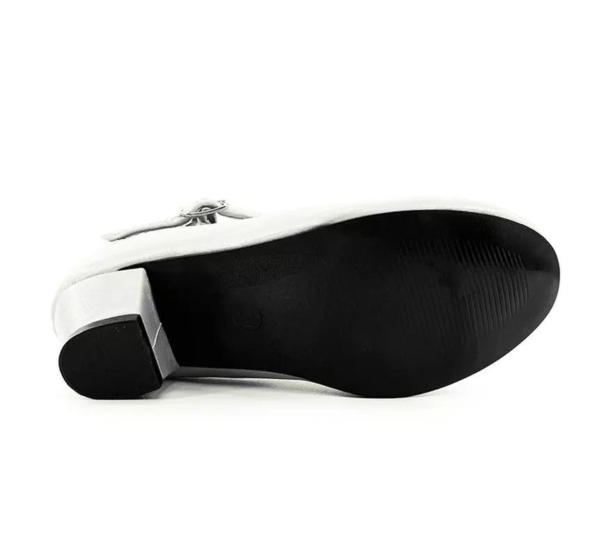 Translation missing: it.Zapato Sevillana con tacón Blanco en números del 22 al 41