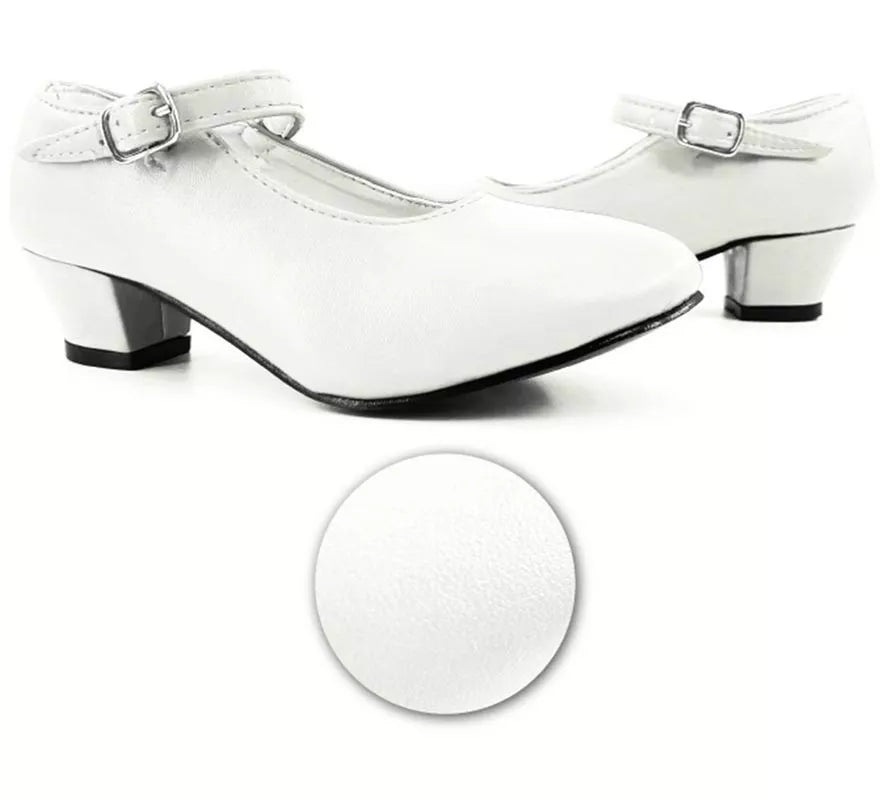 Translation missing: it.Zapato Sevillana con tacón Blanco en números del 22 al 41