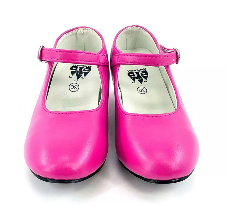Translation missing: es.Zapato Sevillana con tacón Fucsia en números del 22 al 41