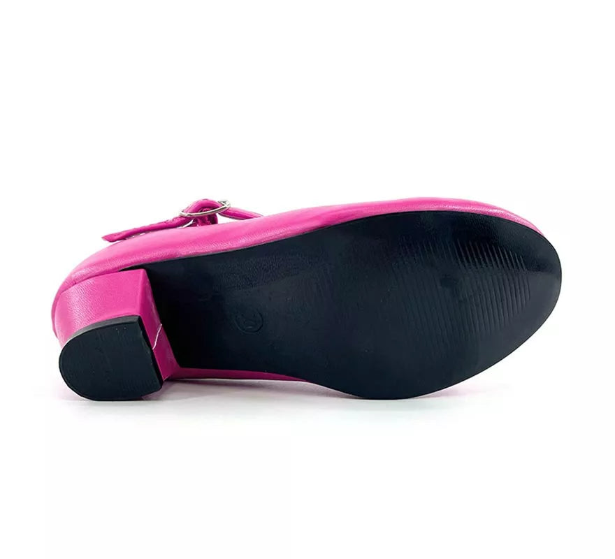 Translation missing: es.Zapato Sevillana con tacón Fucsia en números del 22 al 41