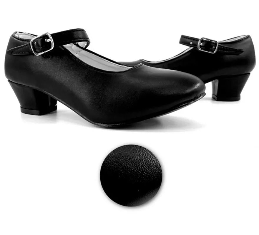Translation missing: it.Zapato Sevillano con tacón Negro en números del 20 al 41