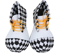 Scarpe da clown a scacchi per bambini 26 cm